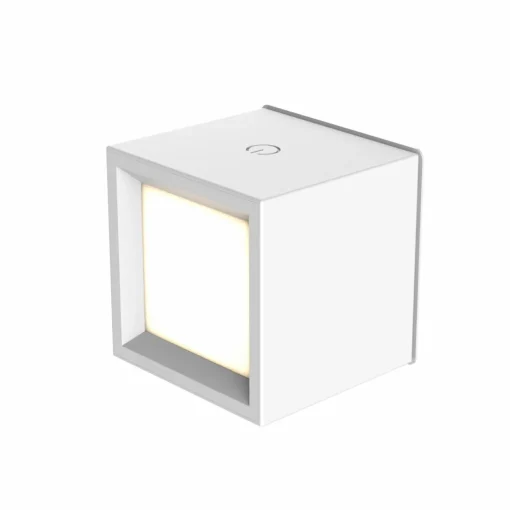 Newgarden Applique murale LED rechargeable Box 8, blanc, 7,5x7,5cm| Appliques Murales Led|Appliques Murales