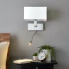 Lucande Applique murale Tamara, blanc, interrupteur, bras flexible LED| Appliques Murales Led|Appliques Murales