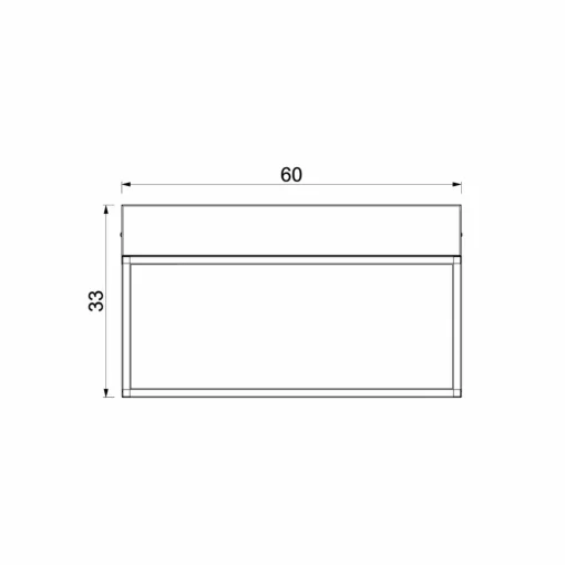 Luminex Applique murale Shelf, noir, acier, longueur 60 cm, 1 x LED| Appliques Murales Led|Appliques Murales