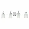 QUOIZEL Applique murale Swell IP44, à 4 lampes, chrome poli| Appliques Murales Led|Appliques Murales