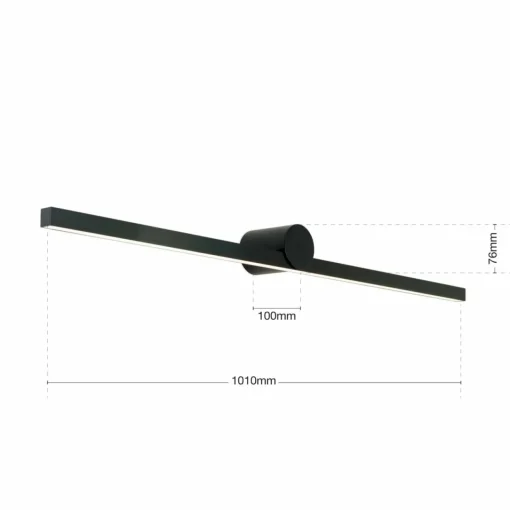 ORION Applique pour miroir LED Beauty, largeur 101cm, noir| Appliques Murales Led|Appliques Murales