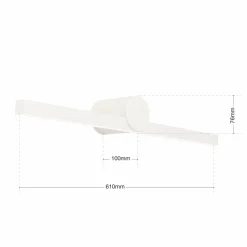 ORION Applique pour miroir LED Beauty, largeur 61cm, blanc| Appliques Murales Led|Appliques Murales