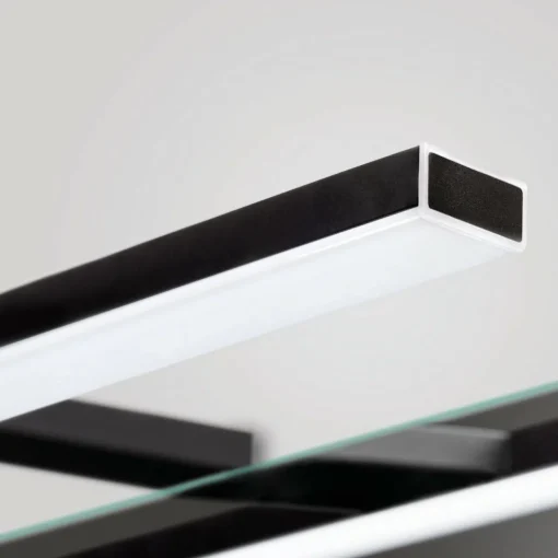 Ebir Applique pour miroir LED Pandora, noir mat, 45,8 cm| Appliques Murales Led|Appliques Murales