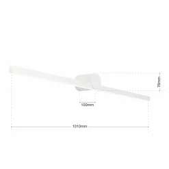 ORION Applique pour miroir LED Beauty largeur 101cm, blanc| Appliques Murales Led|Appliques Murales
