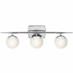 KICHLER Applique pour salle de bain LED Jasper à 3 lampes| Luminaires Led D'Intérieur