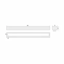 MCJ Applique pour salle de bain LED Vola, IP44, noir, 4.000 K, largeur 60 cm| Appliques Murales Led|Appliques Murales