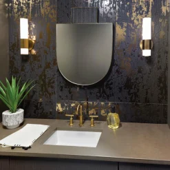 Quintiesse Applique salle bain LED Facet Single 3 000K laiton| Appliques Murales Led|Appliques Murales
