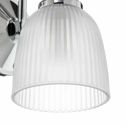 KICHLER Applique salle de bain LED Cora verre rainuré| Appliques Murales Led|Appliques Murales