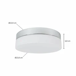 Arcchio Aliras plafonnier bain LED, chromé, 24 cm| Luminaires Led D'Intérieur