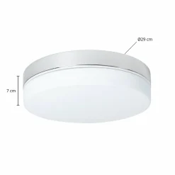 Arcchio Aliras plafonnier bain LED, chromé, 29 cm| Plafonniers Led|Plafonniers