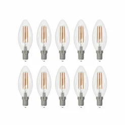 Arcchio ampoule LED à filament E14 bougie set de 10, 2700 K| Ampoules Filament|Ampoules Filament