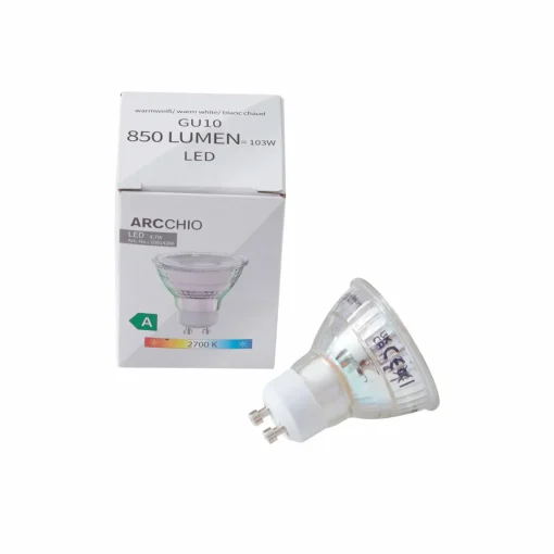 Arcchio ampoule LED GU10 4,7W 2700K 850 lumens verre| Ampoules Led Gu10|Ampoules Led