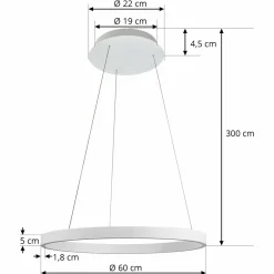 Arcchio Answin suspension LED 52,8 W argentée| Suspensions Led|Suspensions