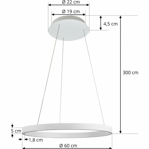 Arcchio Answin suspension LED 52,8 W argentée| Suspensions Led|Suspensions