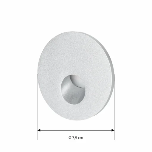 Arcchio Lampe encastrable LED Vexi, Ø 7,5 cm, argent, aluminium, CCT| Spots Encastrés Led|Luminaires Led D'Intérieur