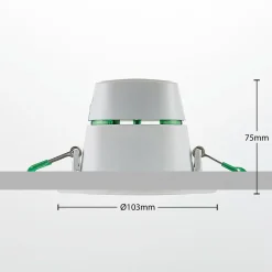 Arcchio Lampe encastrable LED Katerin, blanc, orientable, Set de 3 pièces| Spots Encastrés Led|Luminaires Led D'Intérieur