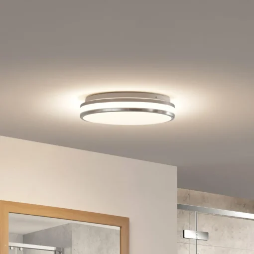 Arcchio Sinovu plafonnier pour salle de bain LED, chrome, 34 cm| Luminaires Led D'Intérieur