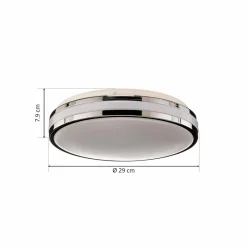 Arcchio Sinovu plafonnier bain LED, chromé, 29 cm| Plafonniers Led|Plafonniers