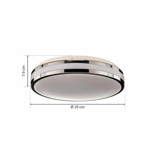 Arcchio Sinovu plafonnier bain LED, chromé, 29 cm| Plafonniers Led|Plafonniers