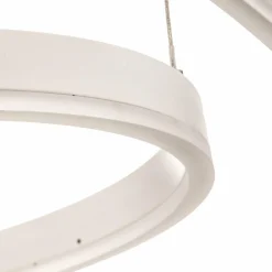 Arcchio Suspension LED Albiona, blanc, 2 anneaux, Ø 60 cm| Suspensions Led|Suspensions