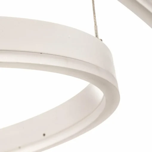 Arcchio Suspension LED Albiona, blanc, 2 anneaux, Ø 60 cm| Suspensions Led|Suspensions