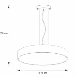 Arcchio Vanida suspension LED, noire, 40 cm| Suspensions Led|Suspensions