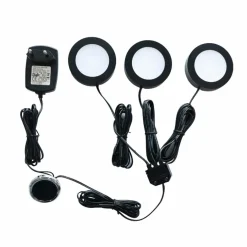 Arcchio Vilam lampes sous meuble LED, set de 3 pièces, noir| Luminaires Led D'Intérieur