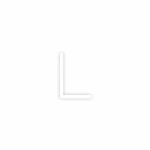 Artemide Alphabet of Light applique majuscule L| Appliques Murales Led|Appliques Murales