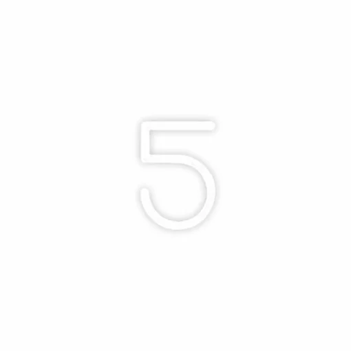 Artemide Alphabet of Light applique chiffre 5| Appliques Murales Led|Appliques Murales