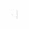 Artemide Alphabet of Light applique chiffre 4| Appliques Murales Led|Appliques Murales