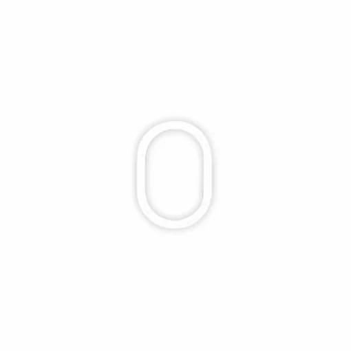 Artemide Alphabet of Light applique chiffre 0| Appliques Murales Led|Appliques Murales