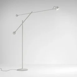 Artemide Ixa lampadaire LED réglable gris blanc| Lampadaires Led|Lampadaires