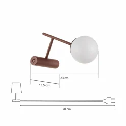 Audo Copenhagen Audo Phare lampe de table LED en rouge foncé| Lampes À Poser Led|Lampes À Poser Et Lampes De Table