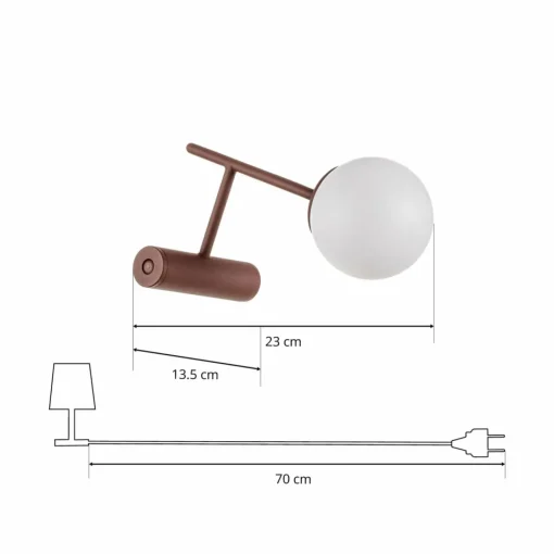 Audo Copenhagen Audo Phare lampe de table LED en rouge foncé| Lampes À Poser Led|Lampes À Poser Et Lampes De Table