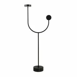 AYTM Lampe sur pied LED Grasil, noir, marbre, hauteur 127 cm| Lampadaires Led|Lampadaires