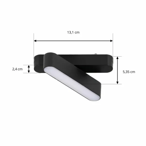 Lindby Bande LED 48 V Lumaro, noire, 5 W, pivotante,intensité variable| Luminaires Led D'Intérieur