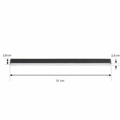 Lindby Bande LED 48 V Lumaro,noir,20W,plastique,intensité variable| Luminaires Led D'Intérieur