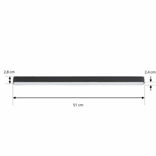 Lindby Bande LED 48 V Lumaro,noir,20W,plastique,intensité variable| Luminaires Led D'Intérieur