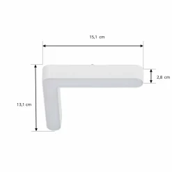 Lindby Bande LED 48 V Lumaro,blanc,forme L,plastique,intensité variable| Luminaires Led D'Intérieur