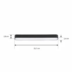 Lindby Bande LED 48 V Lumaro,noir,10W,plastique,intensité variable| Luminaires Led D'Intérieur
