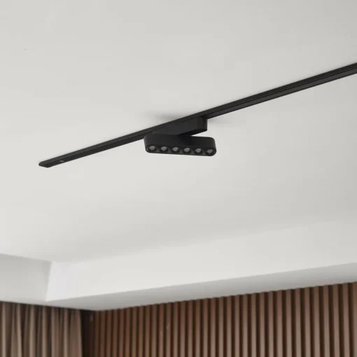 Lindby Bande LED 48V Lumaro,noir,6points,pivotant,intensité variable| Luminaires Led D'Intérieur
