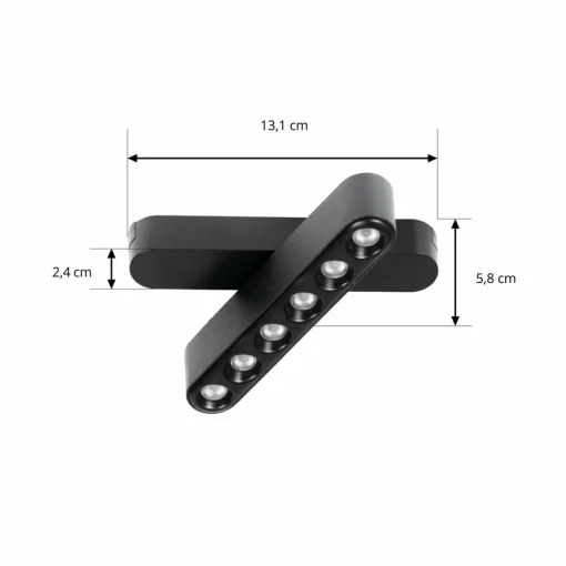 Lindby Bande LED 48V Lumaro,noir,6points,pivotant,intensité variable| Luminaires Led D'Intérieur