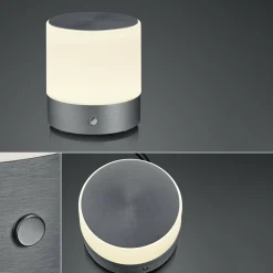 BANKAMP Button lampe table LED H18,5 cm anthracite| Lampes À Poser Led|Lampes À Poser Et Lampes De Table