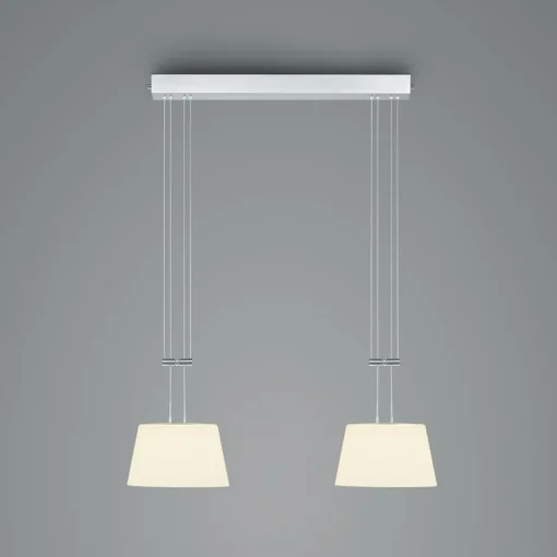 BANKAMP Conus Suspension LED, à 2 lampes, nickel| Suspensions Led|Suspensions