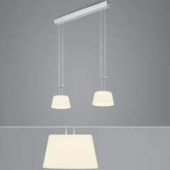 BANKAMP Conus Suspension LED, à 2 lampes, nickel| Suspensions Led|Suspensions