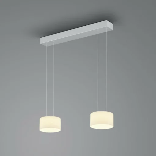 BANKAMP Grand Opal suspension, 2 lampes, alu| Suspensions Led|Suspensions