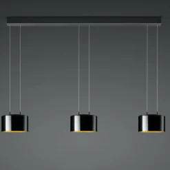 BANKAMP Luce elevata Grand x3 noir/intérieur doré| Suspensions Led|Suspensions