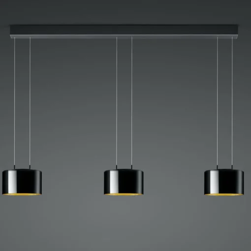 BANKAMP Luce elevata Grand x3 noir/intérieur doré| Suspensions Led|Suspensions