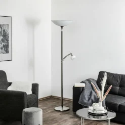 BANKAMP Opera lampadaire à éclairage indirect nickel| Lampadaires Led|Lampadaires