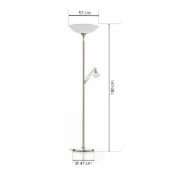 BANKAMP Opera lampadaire à éclairage indirect nickel| Lampadaires Led|Lampadaires